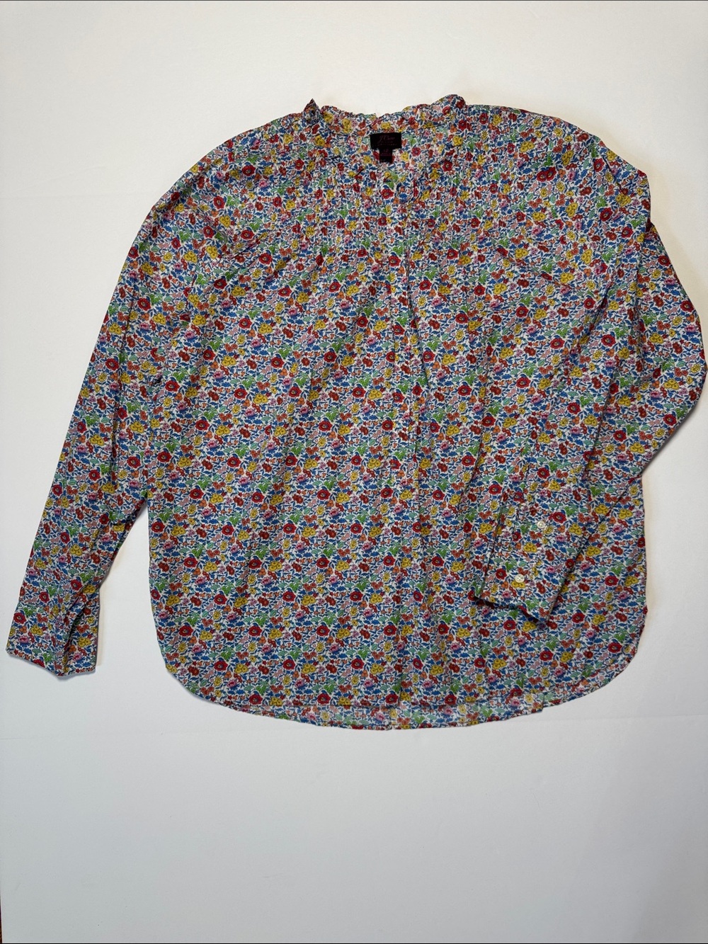 J. CREW Liberty London Favourite Flowers Floral Long-Sleeve Popover Shirt 12
